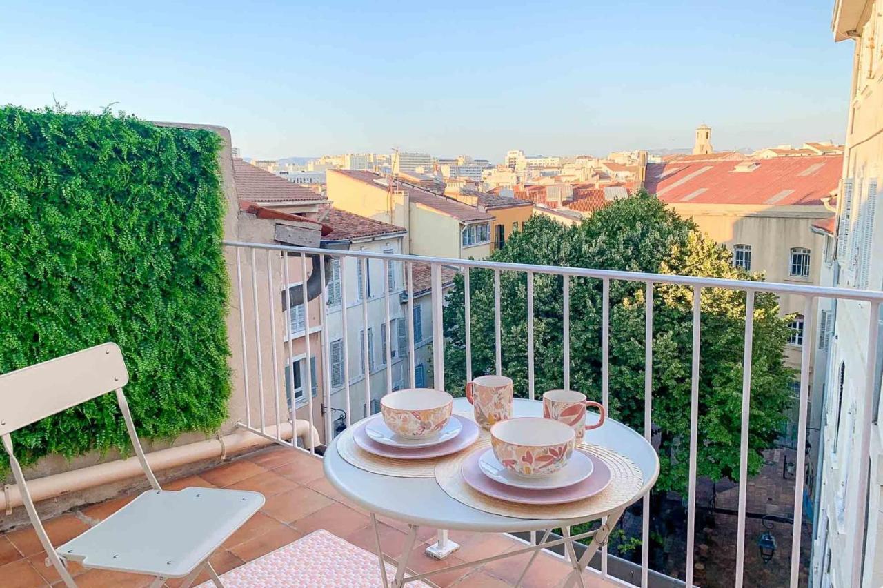 Ferienwohnung Le Perchoir - Terrasse & Clim Au Coeur Du Panier Marseilles Exterior foto