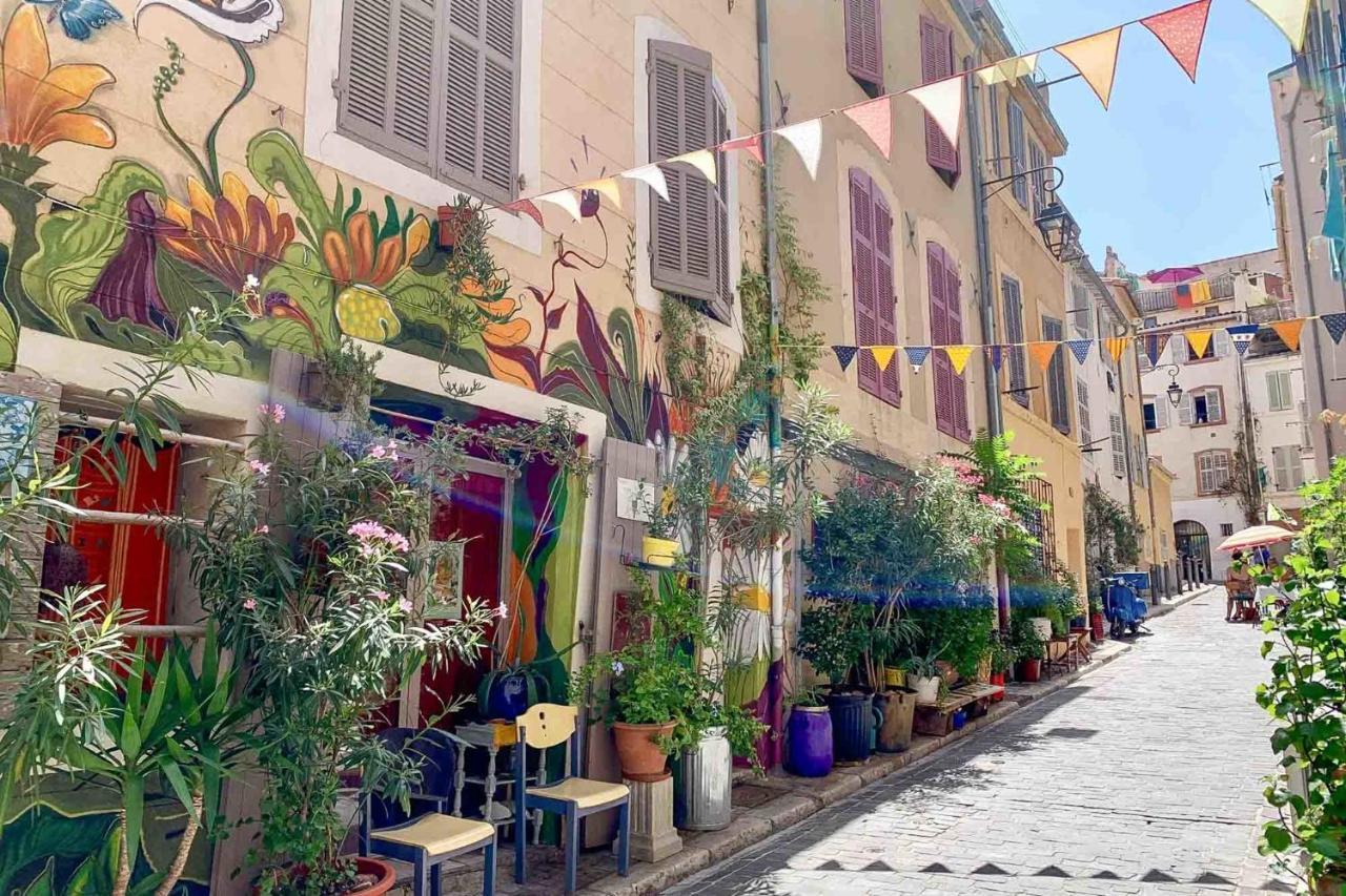 Ferienwohnung Le Perchoir - Terrasse & Clim Au Coeur Du Panier Marseilles Exterior foto