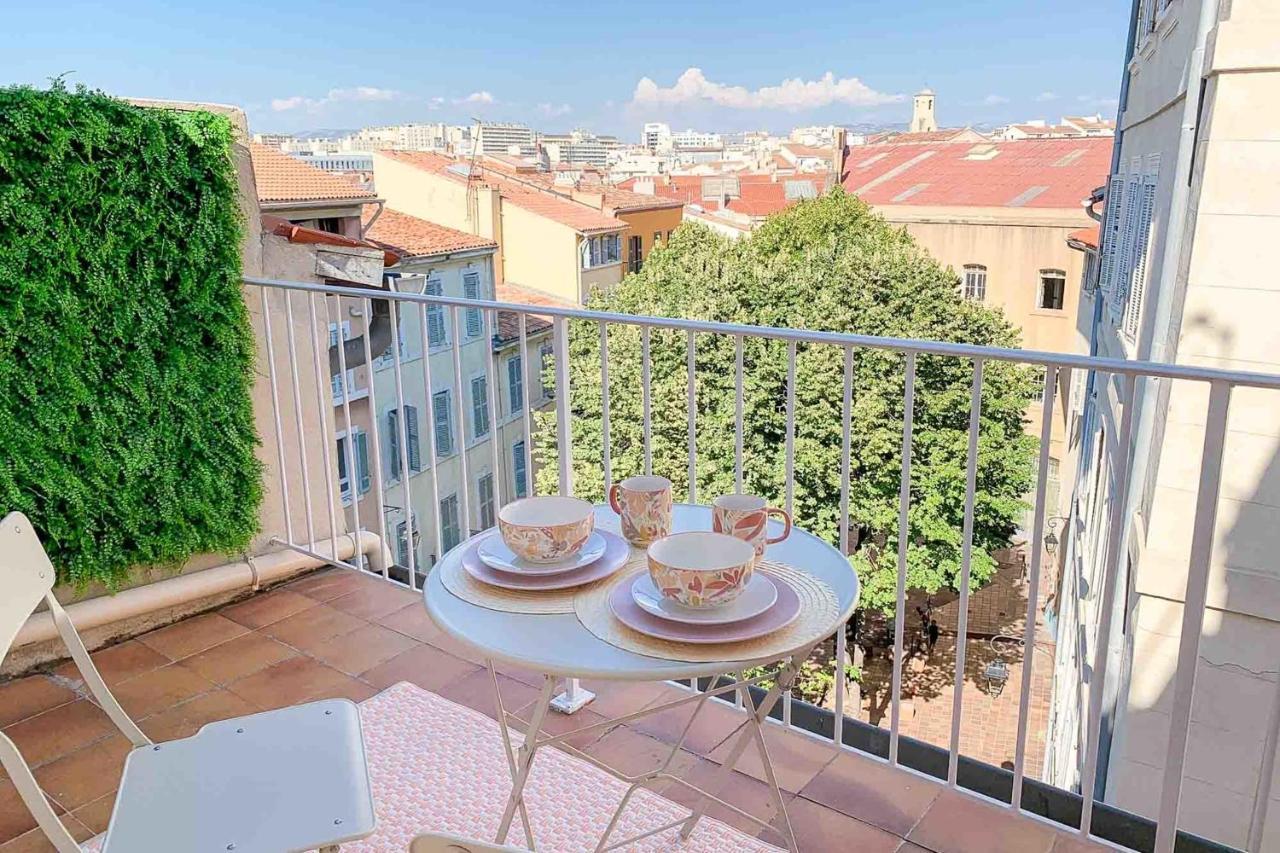 Ferienwohnung Le Perchoir - Terrasse & Clim Au Coeur Du Panier Marseilles Exterior foto